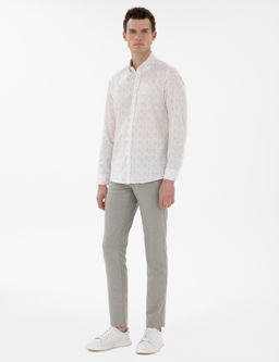 Haki Slim Fit Uzun Kollu G_mlek