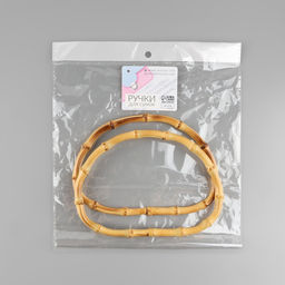 Ручки для сумки, 2 шт., бамбук, 17×12 см, толщина 0.8 см