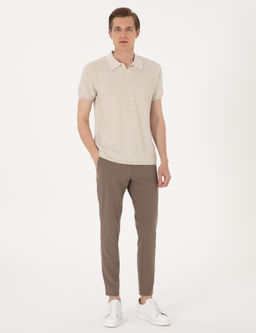 Bej Slim Fit Polo Yaka Triko Ti__rt - Pierre cardin фото 4