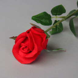 Цветок искусственный Роза 45 см красная / J104-3 /уп 80/480/ латекс - Галеонтрейд фото 3