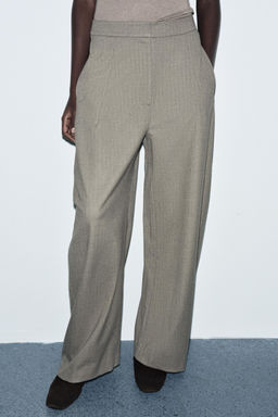 ZW COLLECTION HERRINGBONE BALLOON TROUSERS - Zara фото 2