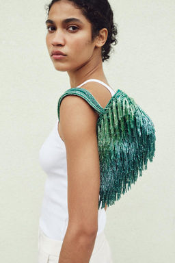 BAG WITH RHINESTONE FRINGING - Zara фото 3