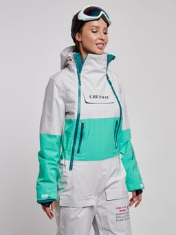 Горнолыжный комбинезон женский зимний зеленого цвета 2320Z