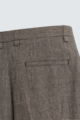 PANTAL?N RELAXED FIT CUADROS / Beige - Zara фото 10