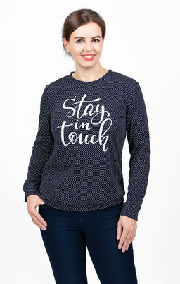 Кофта с длинным рукавом, принт (605-3)