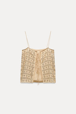 ZW COLLECTION TOP WITH STUDS - Zara фото 8