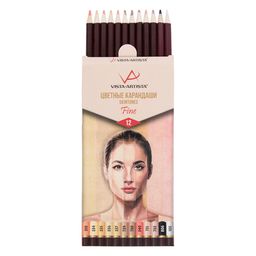 VISTA-ARTISTA Fine VFCPS-12 Набор цветных карандашей Скинтонс заточенный 8 х 12 цв - Lyra фото 4