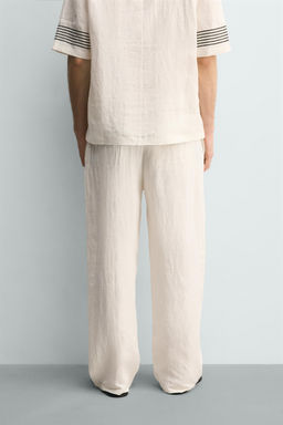 PANTAL?N RELAXED FIT 100% LINO / Crudo