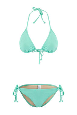 TRENDYOLMILLA Siyah Ucgen Dokulu Regular Bikini Tak?m? TBESS25BT00153  фото 10