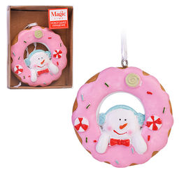 Новогоднее подвесное украшение из полирезины 7,7х7,7х1,7см.