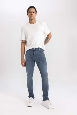 Pedro Slim Fit Джинсовые брюки узкого кроя с нормальной талией и узкими штанинами - Defacto фото 3