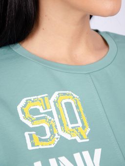 Платье "Фрида" эвкалипт, футер с лайкрой