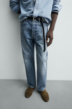 JEANS STRAIGHT FIT AARON LEVINE X ZARA / Azul medio  фото 7