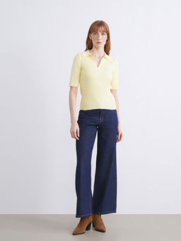 Polo Yaka Kad?n Triko Kazak