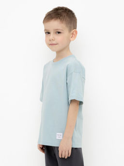 КР 302401/голубой футболка (фуфайка) для мал
