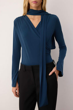 Kahverengi Sal Detayl? Fitted/Vucuda Oturan C?tc?tl? Esnek Orme Body TWOAW26BD00007 - Trendyolmilla фото 3