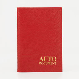 Обложка для автодокументов, цвет красный
