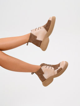 Ботинки EDART 305.927 ka. Вакса пудра+серо коричневая замша/байка - Ed'art фото 9