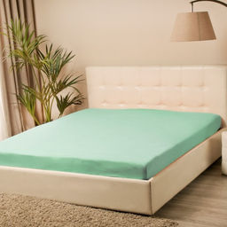 Простыня на резинке Купу-купу, 160х200х20 см, ментол, трикотаж - Kupu-kupu фото 2