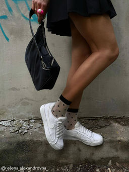 Цена за 2 пары. Носки Классические CONTE Тонкие носки FANTASY с рисунком сердечки panna - Conte elegant фото 6