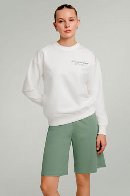 Арт. 5343 Костюм женский с шортами 42-50 (5 шт) Цвет:верх- белый, низ- кэмел