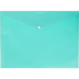 Цена за 10 шт. Папка-конверт на кнопке А4, 180 мкм, Calligrata Pastel, полупрозрачная, светло-мятный