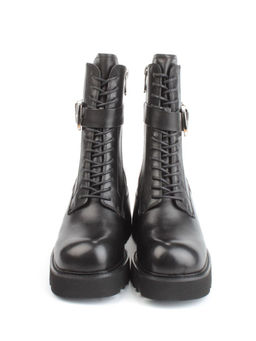 01- GZ6115-G71 BLACK Ботинки демисезонные женские (натуральная кожа)
