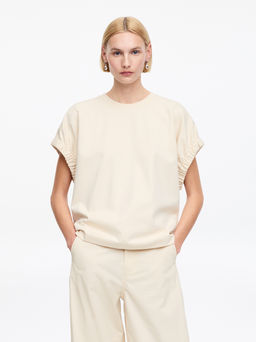 Camiseta de manga fruncida - H&m фото 3