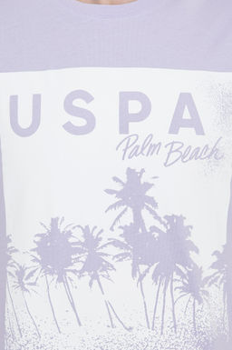 Футболка U.S. Polo Assn с круглым вырезом сиреневая хлопок  фото 18