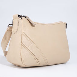 Сумка кросс-боди на молнии, наружный карман, цвет бежевый - Simaland фото 3