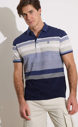 Футболка-поло F211-07-564b blue - Fine joyce фото 10