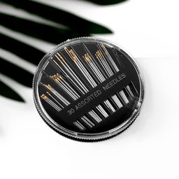 Цена за 22 шт. Иглы швейные, с золотым ушком, в пластиковой коробочке, 30 шт.