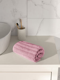 Полотенце махровое 40x60 розовый махровая ткань