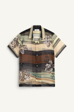 CAMISA ORGANZA 100% SEDA LENTEJUELAS / Verde / Azul - Zara фото 4