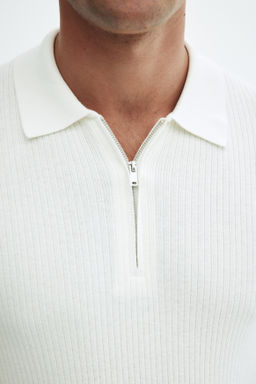 Polo con media cremallera Slim Fit - H&m фото 8