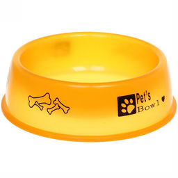 Цена за 3 шт. Миска пластиковая "Мр. Декстер", цвет лимонный, 18*5см /450мл