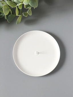 Металлический подсвечник плоский «Чашка», 10 см, белый