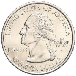 Монета 25 центов (1/4 доллара) 2002 года D США Штаты и территории  Штат Теннеси