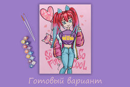 ФРЕЯ PKZ/PM-066 Набор для раскрашивания по номерам (на картоне) 40 х 30 см Яркая анимешка фото 5