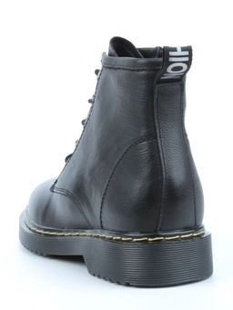 01-CCO22-1P BLACK Ботинки демисезонные женские (натуральная кожа, байка)