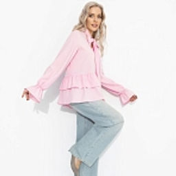 Блуза свободного кроя, Стильный нюанс (розовая) - Charutti фото 10