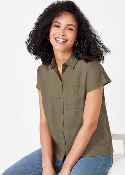 Блузка женская из льна и хлопка ESMARA