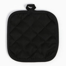 Прихватка Доляна Клетка, цвет чёрный 17х17 см 100% п/э  фото 3