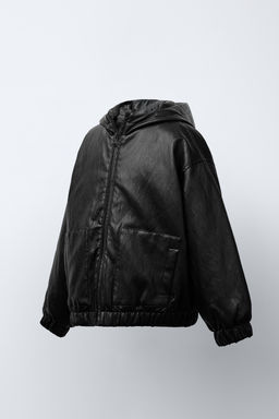 FAUX LEATHER PUFFER JACKET - Zara фото 2
