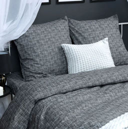 Пододеяльник 1,5-спальный, бязь Комфорт (Контур, темно-серый) - Ивановотекстиль фото 2