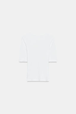 WASHED COTTON T-SHIRT - Zara фото 10