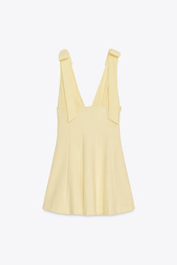 CONTRASTING SHORT DRESS WITH BOWS - Zara фото 7