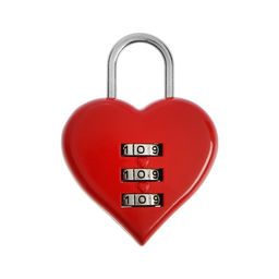 Замок навесной кодовый ТУНДРА Сердце, красный