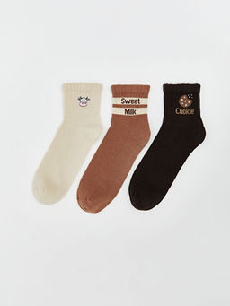 Bask?l? Kad?n Soket ?orap 3l?