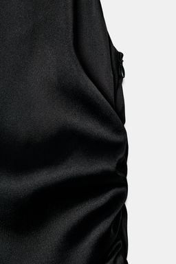 SHORT SATIN RUFFLE DRESS - Zara фото 3